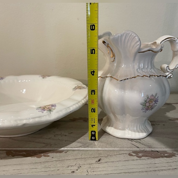 Vintage 1975 Arnels Matching Pitcher And Bowl Basin - Picture 7 of 9